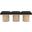 Pavilion 54 Inch 3 Piece Boucle Fabric Bench In Black and Natural