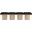 Pavilion 72 Inch 4 Piece Boucle Fabric Bench In Black and Natural