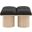 Pavilion 31 Inch 4 Piece Boucle Fabric Bench In Black and Natural