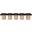 Pavilion 90 Inch 5 Piece Boucle Fabric Bench In Black and Natural