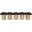 Pavilion 77 Inch 5 Piece Boucle Fabric Bench In Black and Natural