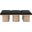 Pavilion 54 Inch 6 Piece Boucle Fabric Bench In Black and Natural
