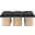 Pavilion 46 Inch 6 Piece Boucle Fabric Bench In Black and Natural