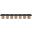 Pavilion 126 Inch 7 Piece Boucle Fabric Bench In Black and Natural