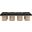 Pavilion 72 Inch 8 Piece Boucle Fabric Bench In Black and Natural