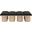 Pavilion 62 Inch 8 Piece Boucle Fabric Bench In Black and Natural