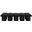 Pavilion 77 Inch 10 Piece Boucle Fabric Bench In Black