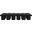 Pavilion 93 Inch 12 Piece Boucle Fabric Bench In Black