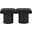Pavilion 36 Inch 2 Piece Boucle Fabric Bench In Black