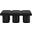 Pavilion 54 Inch 6 Piece Boucle Fabric Bench In Black