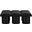 Pavilion 46 Inch 6 Piece Boucle Fabric Bench In Black