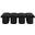 Pavilion 62 Inch 8 Piece Boucle Fabric Bench In Black