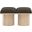 Pavilion Boucle 2 Piece Fabric Bench In Brown