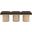 Pavilion Boucle 3 Piece Fabric Bench In Brown