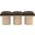 Pavilion Boucle 3 Piece Fabric Bench In Brown