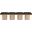 Pavilion Boucle 4 Piece Fabric Bench In Brown