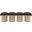 Pavilion Boucle 4 Piece Fabric Bench In Brown