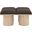 Pavilion Boucle 4 Piece Fabric Bench In Brown