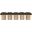 Pavilion Boucle 5 Piece Fabric Bench In Brown