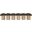 Pavilion Boucle 6 Piece Fabric Bench In Brown