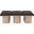 Pavilion Boucle 6 Piece Fabric Bench In Brown