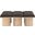Pavilion Boucle 6 Piece Fabric Bench In Brown