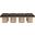 Pavilion Boucle 8 Piece Fabric Bench In Brown
