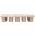Pavilion 90 Inch 10 Piece Boucle Fabric Bench In Cream and Natural