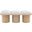 Pavilion 46 Inch 3 Piece Boucle Fabric Bench In Cream and Natural