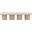 Pavilion 72 Inch 4 Piece Boucle Fabric Bench In Cream and Natural