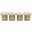 Pavilion 62 Inch 4 Piece Boucle Fabric Bench In Cream and Natural