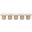 Pavilion 90 Inch 5 Piece Boucle Fabric Bench In Cream and Natural