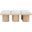 Pavilion 54 Inch 6 Piece Boucle Fabric Bench In Cream and Natural
