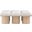 Pavilion 46 Inch 6 Piece Boucle Fabric Bench In Cream and Natural