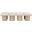 Pavilion 72 Inch 8 Piece Boucle Fabric Bench In Cream and Natural