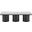 Pavilion 54 Inch 3 Piece Boucle Fabric Bench In Cream and Black