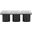 Pavilion 46 Inch 3 Piece Boucle Fabric Bench In Cream and Black