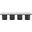 Pavilion 72 Inch 4 Piece Boucle Fabric Bench In Cream and Black