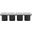 Pavilion 62 Inch 4 Piece Boucle Fabric Bench In Cream and Black