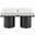 Pavilion 36 Inch 4 Piece Boucle Fabric Bench In Cream and Black