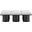 Pavilion 54 Inch 6 Piece Boucle Fabric Bench In Cream and Black