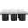 Pavilion 46 Inch 6 Piece Boucle Fabric Bench In Cream and Black