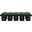 Pavilion 77 Inch 10 Piece Boucle Fabric Bench In Green and Black