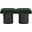 Pavilion 36 Inch 2 Piece Boucle Fabric Bench In Green and Black