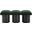 Pavilion 46 Inch 3 Piece Boucle Fabric Bench In Green and Black