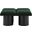 Pavilion 36 Inch 4 Piece Boucle Fabric Bench In Green and Black