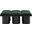 Pavilion 46 Inch 6 Piece Boucle Fabric Bench In Green and Black