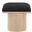 Pavilion Boucle Fabric Stool In Black And Natural