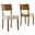 Pax Wood Dining Side Chair Set of 2 In Light Beige