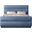 Paxton Chenille Fabric King Bed In Light Blue